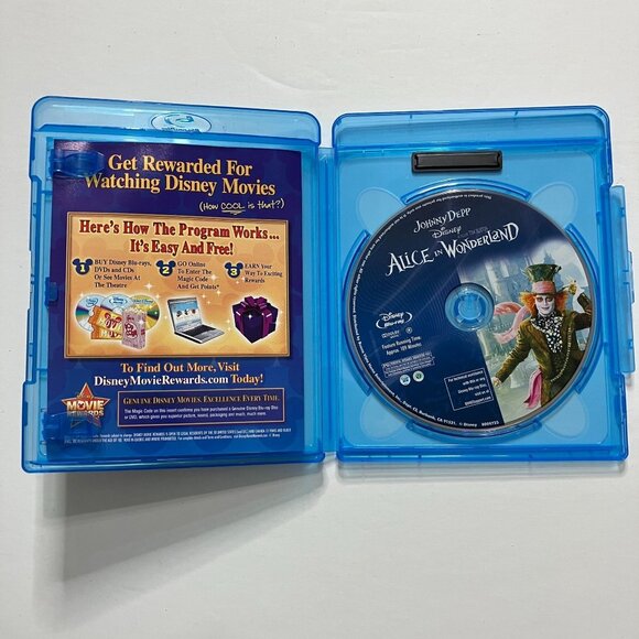 Alice In Wonderland Blu-Ray Disc Disney Tim Burton Johnny Depp - Picture 2 of 4